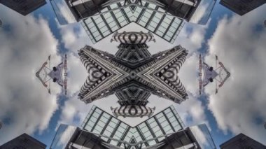 Uzun boylu gökdelenler ve binalar Londra finans merkezi, Londra, İngiltere - 05 Mart 2018 - kaleydoskop modeli iplik gelen vurdu