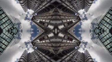 Uzun boylu gökdelenler ve binalar Londra finans merkezi, Londra, İngiltere - 05 Mart 2018 - kaleydoskop modeli iplik gelen vurdu