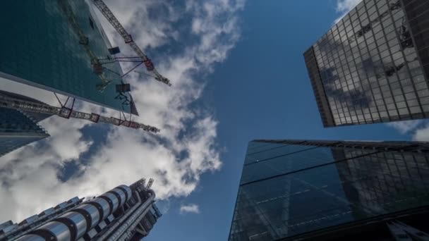Londres Reino Unido Marzo 2018 Rascacielos Altos Edificios Centro Financiero — Vídeos de Stock
