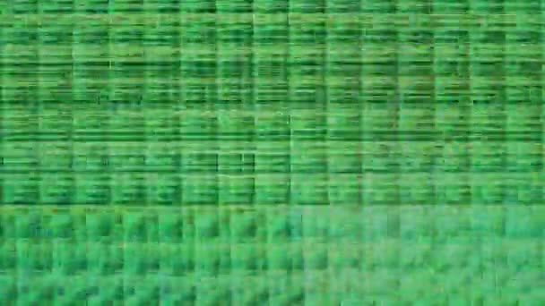 コンピューター生成の歪みとグリッチの効果 — ストック動画