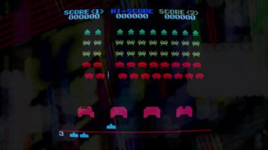 space Invaders bilgisayar oyunu hareket grafik gösterimi