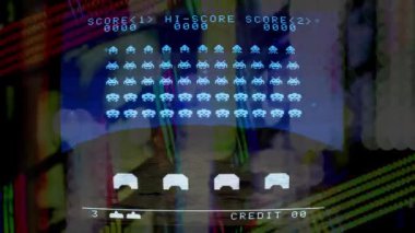 space Invaders bilgisayar oyunu hareket grafik gösterimi