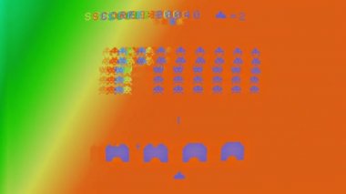 space Invaders bilgisayar oyunu hareket grafik gösterimi