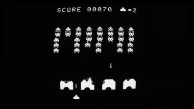 space Invaders bilgisayar oyunu hareket grafik gösterimi