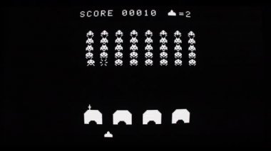 space Invaders bilgisayar oyunu hareket grafik gösterimi