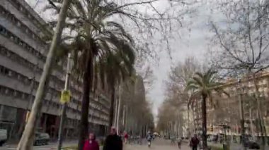 Barselona da geçit üzerinde seyahat Timelapse