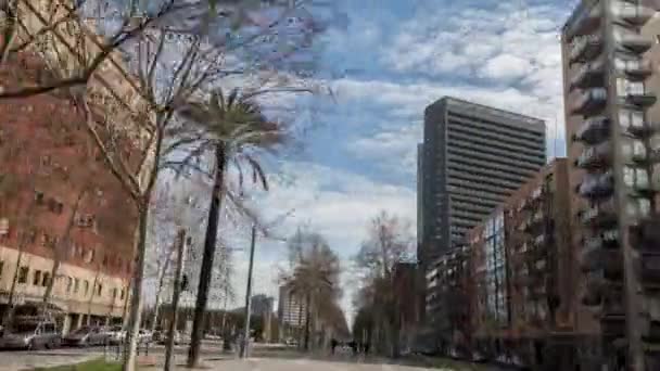 Timelapse Voyager Sur Une Passerelle Barcelone Espagne — Video