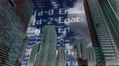 Tokyo şehir timelapse veri ve bilgi programlama bilgisayar ile 