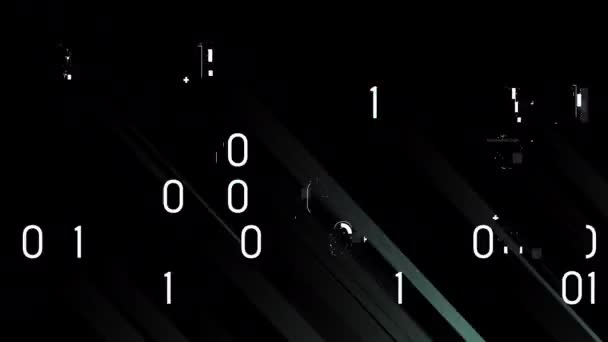 Binary code growing across the screen — Stock Video