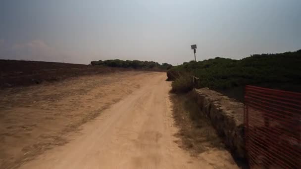 Bir Road Tarafına Bağlı Kameradan Vurdu Sardinya Talya Zor Pistlerde — Stok video