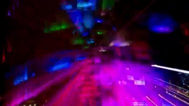 Barcelona, İspanya - 16 Şubat 2018: torre agbar Kulesi Barcelona, İspanya ışık ekranda