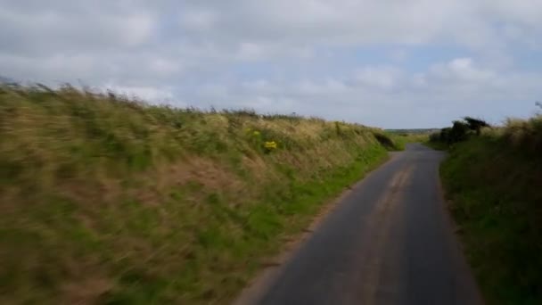 Pov Prise Une Caméra Attachée Avant Véhicule Conduisant Travers Belles — Video