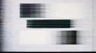 Televizyon test desen ve renk çubuklarıyla aksaklık müdahale ve bozulma