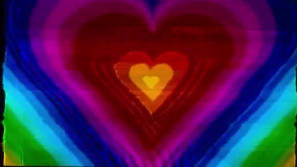 Абстрактное Фоновое Движение Сердца — стоковое видео