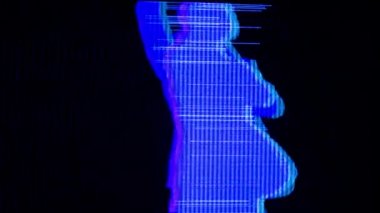 çağdaş bir tarzda usta erkek dansçı. Bu dizi bir gölge dansçı silueti olduğunu