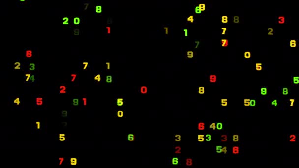 Nombres Exécutant Sur Écran Ordinateur Avec Des Effets Pépin Distorsion — Video