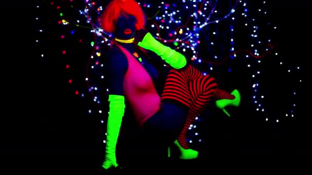 Sexy Giovane Donna Danza Costume — Video Stock