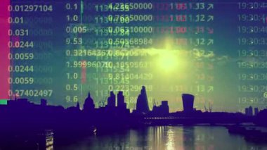 iş metninin dijital bileşimi ve dünya haritası ile grafikler