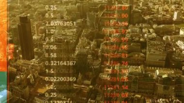 Londra Hava görünümünü veri ve bilgi binalar üzerinde eşlenen programlama bilgisayar ile 