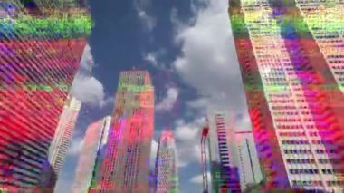 Tokyo şehir timelapse veri ve bilgi programlama bilgisayar ile 