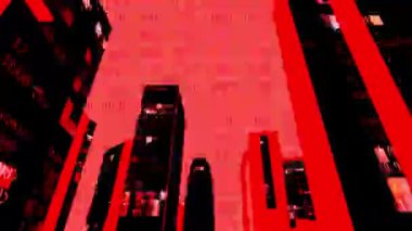 kod ve bilgisayar programlama yapılmış mimarisi. binalar üzerinde tokyo siluetinin temel alan