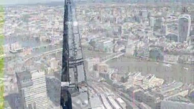 Londra Hava görünümünü veri ve bilgi binalar üzerinde eşlenen programlama bilgisayar ile 