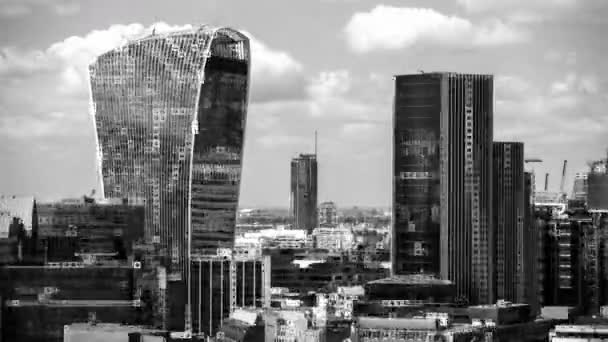 Panorama Města Londýn Závada Fasády — Stock video