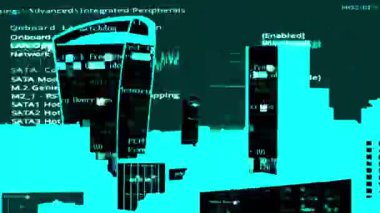 kod ve bilgisayar programlama yapılmış mimarisi. Bina Londra manzarası üzerinde temel alan