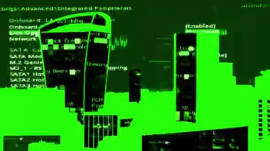 kod ve bilgisayar programlama yapılmış mimarisi. Bina Londra manzarası üzerinde temel alan