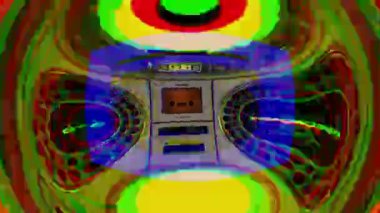 Renkli ve parlak camlı soyut arkaplan