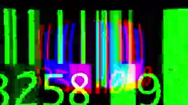 Stop-Motion unterschiedlicher Bilder von Barcodes — Stockvideo