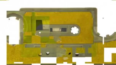 retro bir kaset çalar eski ses kasetleri dizisi