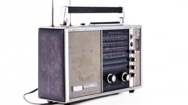 vintage hifi Skype'te radyo etrafında iplik