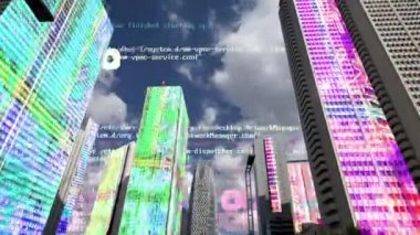 Tokyo şehir timelapse veri ve bilgi programlama bilgisayar ile 