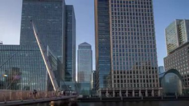 London docklands timelapse veri ve bilgi her bina yüz eşlenen programlama bilgisayar ile