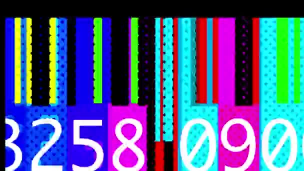 Stop-Motion unterschiedlicher Bilder von Barcodes — Stockvideo