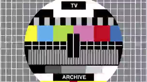 Televizyon Test Desen Renk Çubuklarıyla Aksaklık Müdahale Bozulma — Stok video