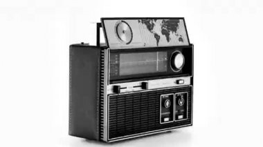 vintage hifi Skype'te radyo etrafında iplik