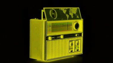 vintage hifi Skype'te radyo etrafında iplik