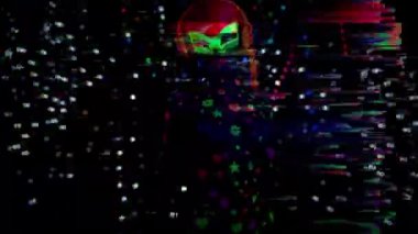 Siyah arka plan üzerine floresan Giyim seksi dansçı