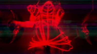 Seksi kadın aydınlatma kostüm poz poz 