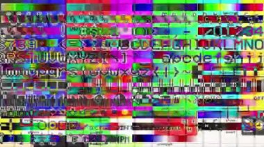  farklı televizyon ve video glitches ve eski TV yakalanan statik karışımı