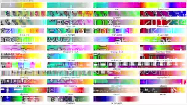 Mix Different Television Video Glitches Static Captured Old Tvs — Stock Video