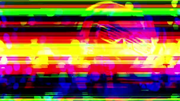 Сексуальна Жінка Флуоресцентному Одязі Під Ультрафіолетовим Світлом — стокове відео