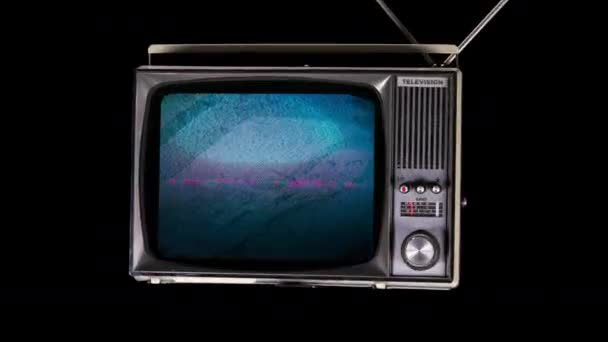 Ledna 2018 Vystřižení Retro Televion Maskou Vendeta Obrazovce — Stock video