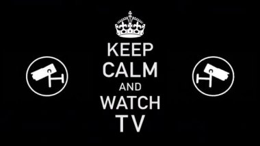 Sakin olun ve cctv kameraları ile tv yazı izlemek
