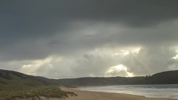 Lapso Tiempo Impresionante Costa Bettyhill Costa Norte Escocia Durante Atardecer — Vídeo de stock