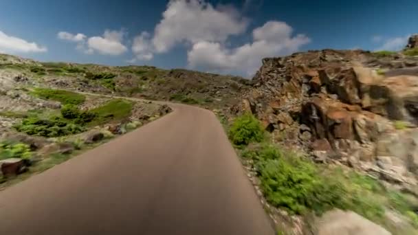 Pov Enheten Vackra Cap Creus Nationalpark Kusten Catalina Spanien — Stockvideo
