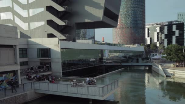 Barcelone Espagne Juin 2018 Museo Del Deseno Torre Agbar Skyscraper — Video