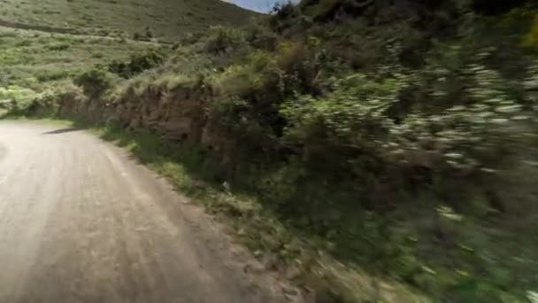 Pov Shot Ronda Gül Sahili Catalunya Spanya Vurdu Bir Road — Stok video